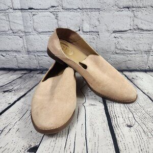 Franco Sarto Women's SZ /7.5 M Peach Suede Loafers Suede